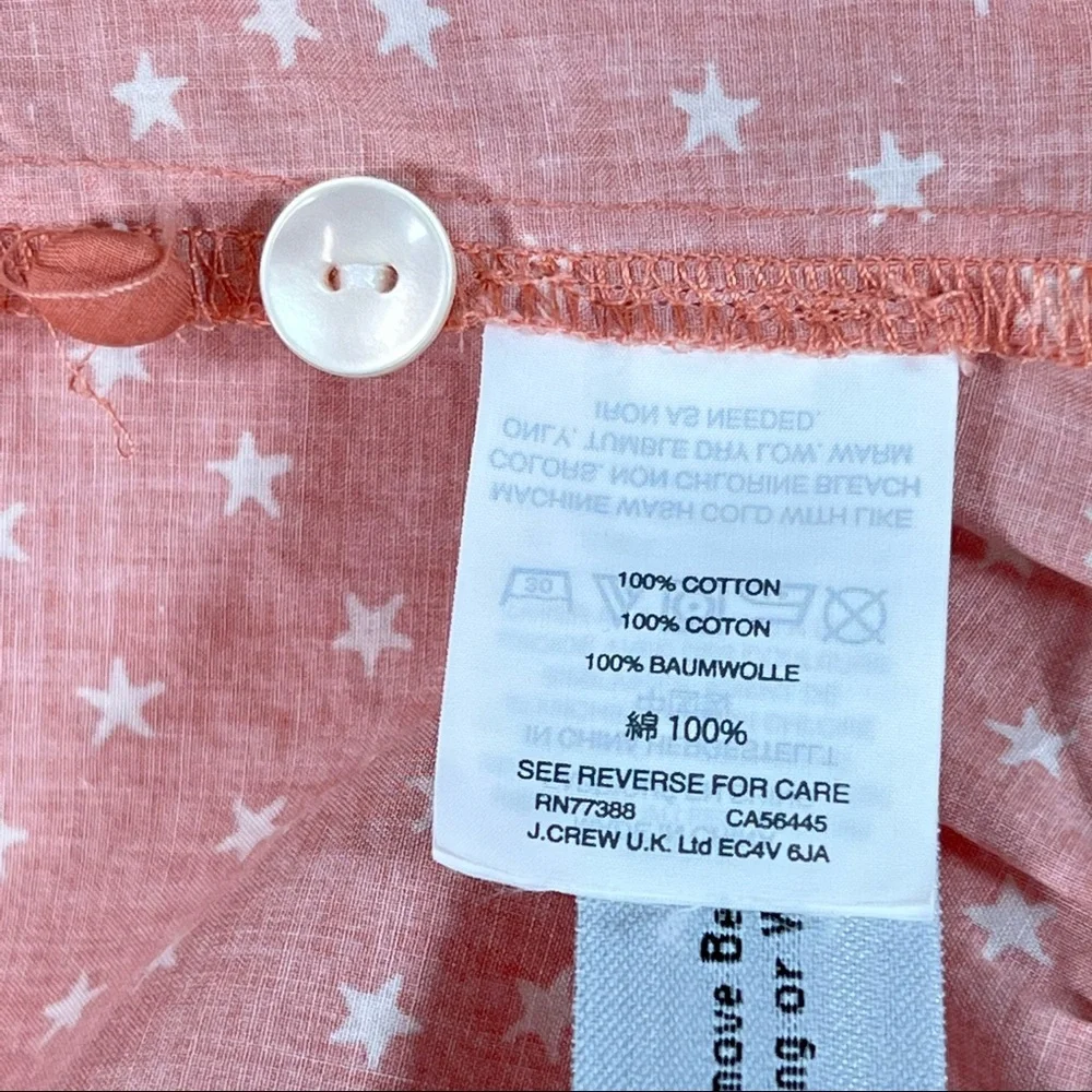 Madewell Wrap Blouse With Star Print & 3/4 Sleeves NWT SIZE XXS But Over…